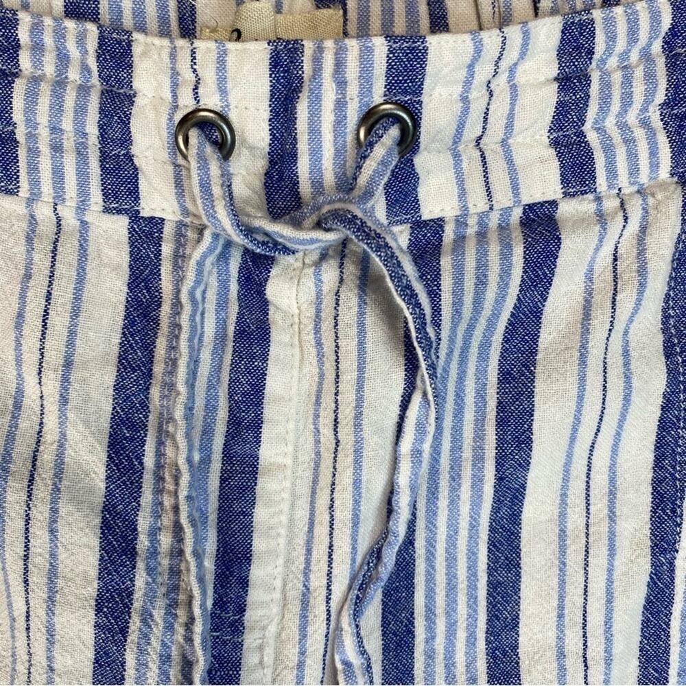 Per Se Woman’s Linen Pants Striped Elastic Waistband XL - Picture 2 of 7